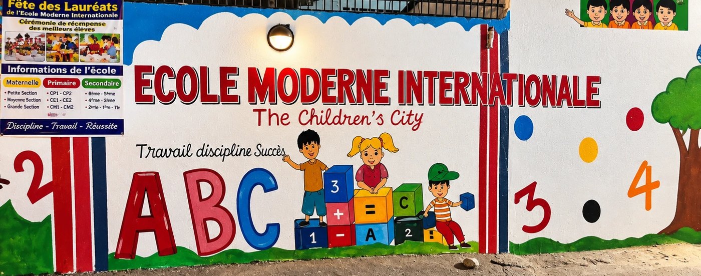 Le mur peint de l'école
